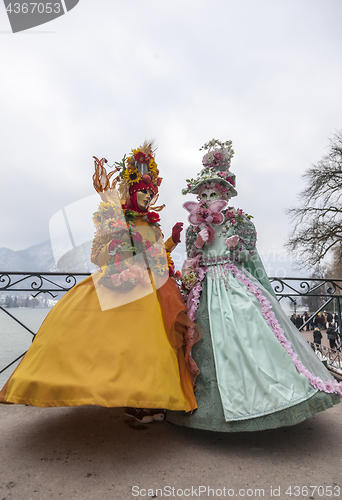 Image of Disguised Couple - Annecy Venetian Carnival 2013