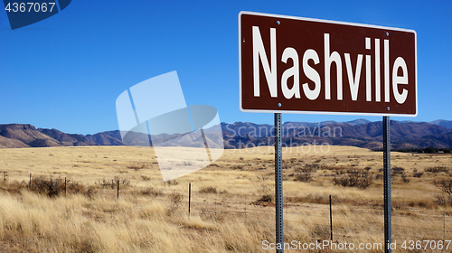 Image of Nashville brown road sign