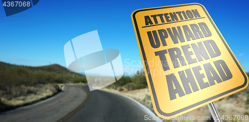 Image of Upward trend ahead road sign