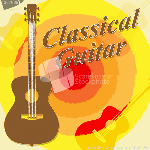 Image of Classical Guitar Means Guitars Folk And Guitarist
