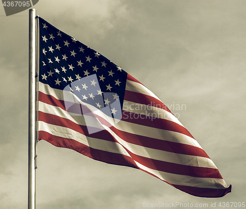 Image of Vintage looking USA flag