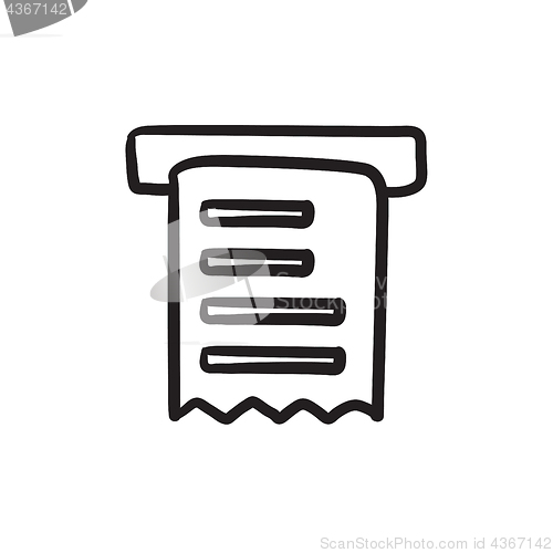 Image of Receipt sketch icon.