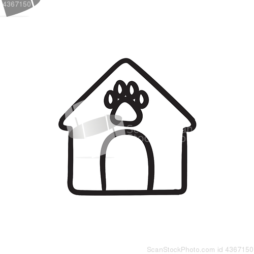 Image of Doghouse sketch icon.