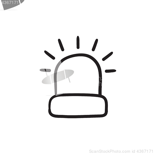 Image of Siren light sketch icon.
