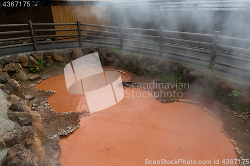 Image of Blood Pond Hell in Beppu, Japan