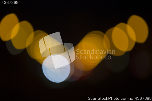 Image of Colorful bokeh on black background