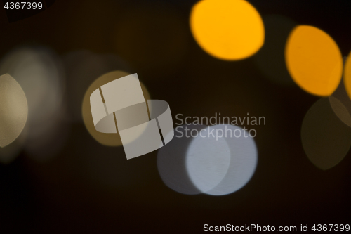 Image of Colorful bokeh on black background