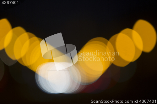 Image of Colorful bokeh on black background