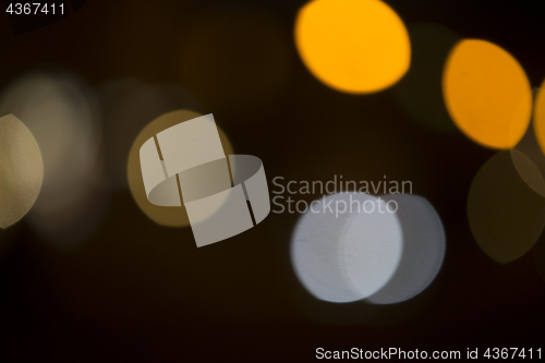 Image of Colorful bokeh on black background