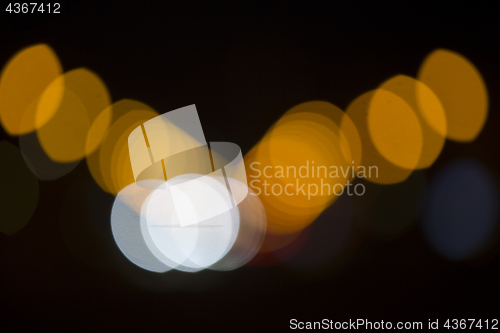 Image of Colorful bokeh on black background