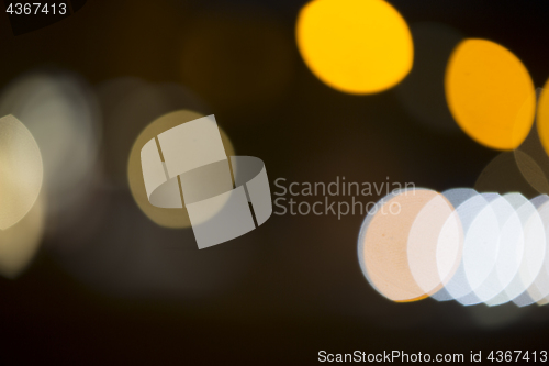 Image of Colorful bokeh on black background