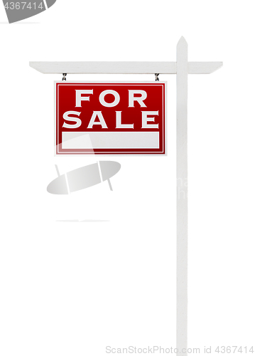 Image of Left Facing For Sale Real Estate Sign Isolated on a White Backgr