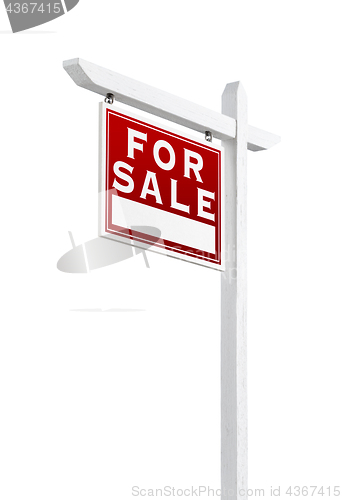 Image of Left Facing For Sale Real Estate Sign Isolated on a White Backgr