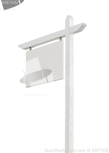 Image of Blank Real Estate Sign Isolated on a White Background.