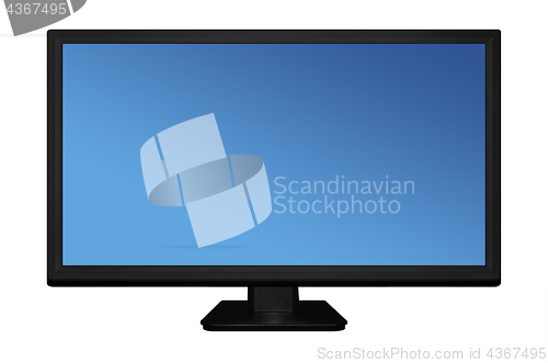 Image of Led or Lcd tv screen isolated on white background