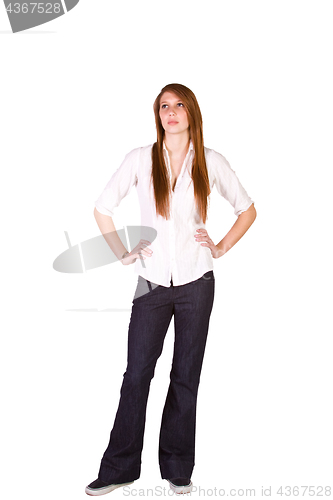 Image of Beautiful Girl Standing Up 