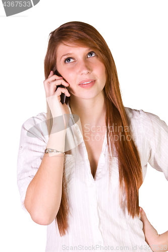 Image of Cute Girl Talking on the Phone