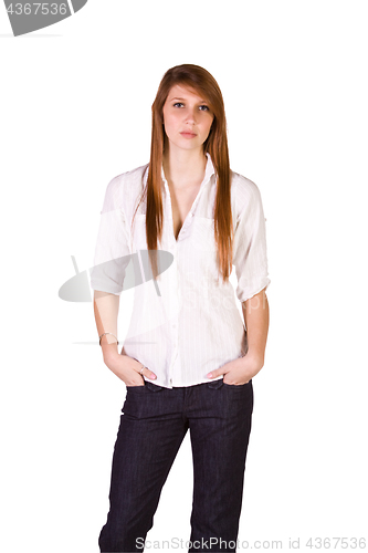 Image of Beautiful Girl Standing Up 