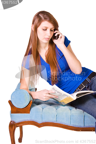 Image of Teenager Talking on the Cell Phone 