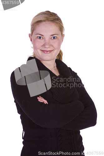 Image of Cute Woman with her arms crossed