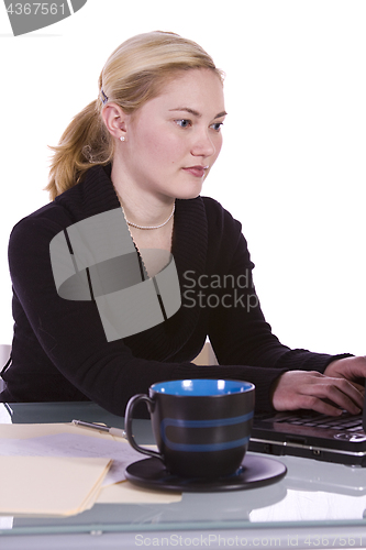 Image of Beautiful Woman Relaxing on the Couch 