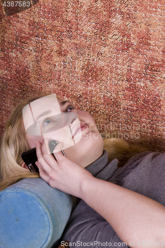 Image of Teenager Talking on the Cell Phone 