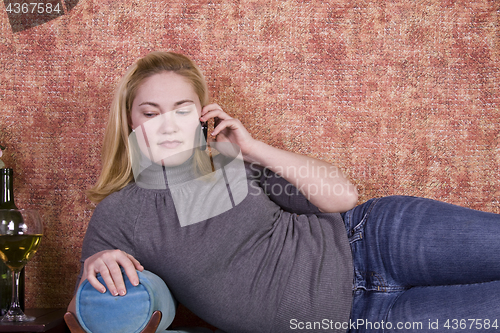 Image of Teenager Talking on the Cell Phone 