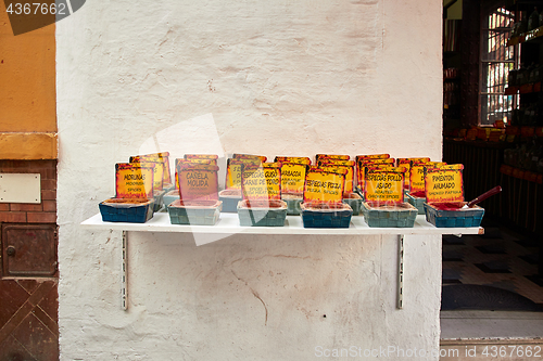 Image of Street herb and spices shop in Sevilla