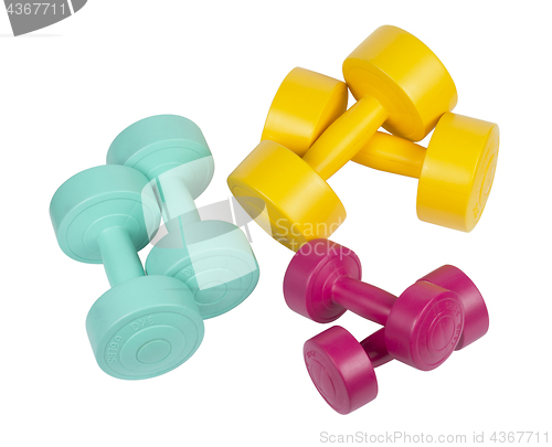 Image of Colorful dumbbells
