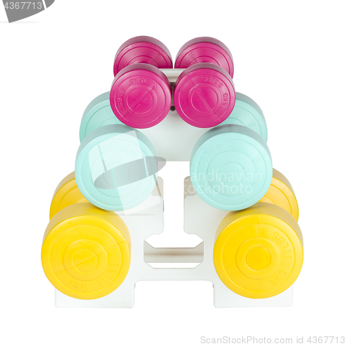 Image of Colorful dumbbells