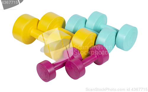 Image of Colorful dumbbells