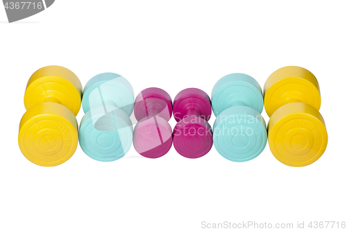 Image of Colorful dumbbells