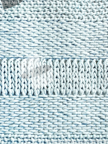 Image of Light blue winter knitted background