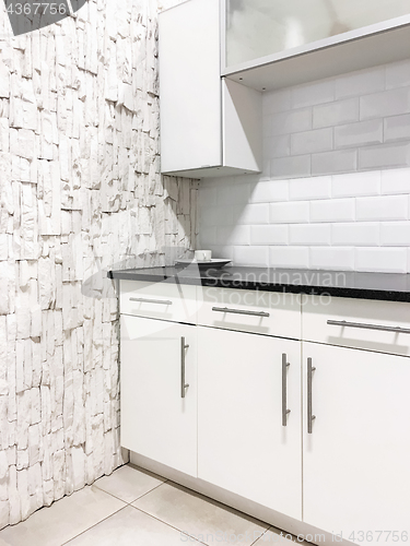 Image of Contemporary white kitchen