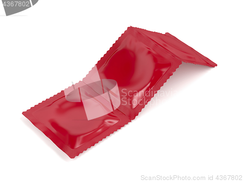 Image of Condoms on white background 