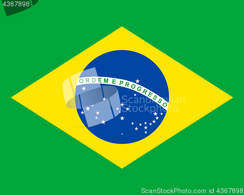 Image of Colored flag of Brazil