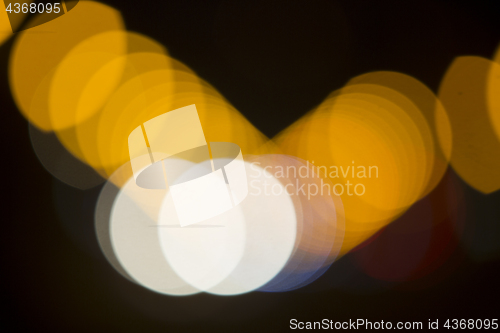 Image of Colorful bokeh on black background