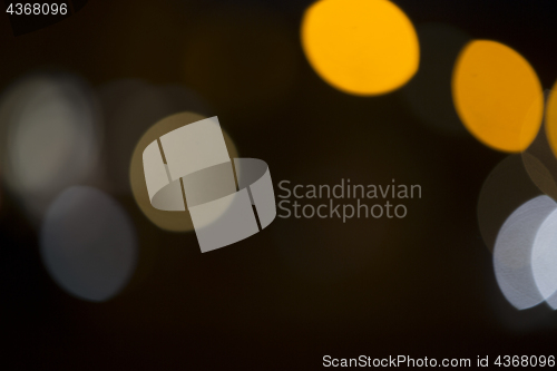 Image of Colorful bokeh on black background