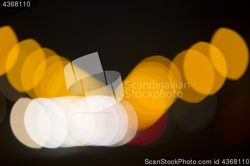 Image of Colorful bokeh on black background