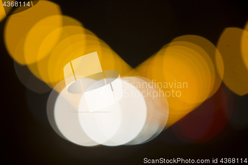 Image of Colorful bokeh on black background