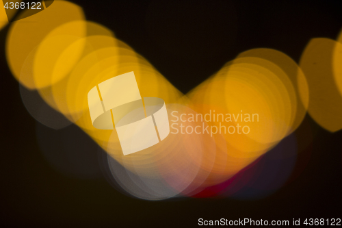 Image of Colorful bokeh on black background