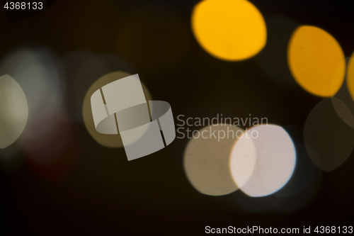 Image of Colorful bokeh on black background