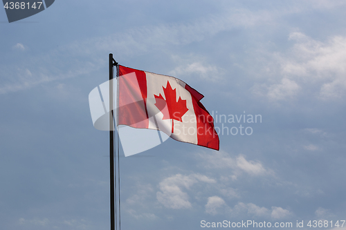 Image of National flag of Canada on a flagpole