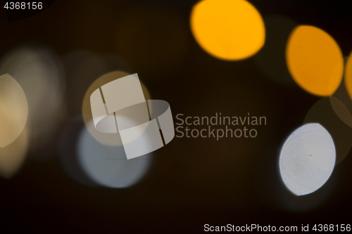 Image of Colorful bokeh on black background