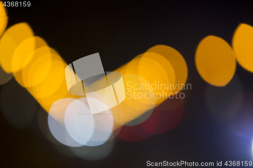 Image of Colorful bokeh on black background