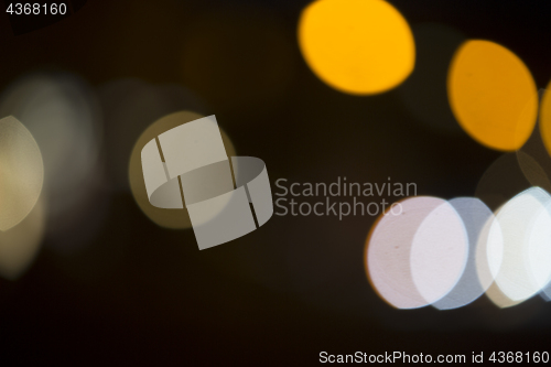 Image of Colorful bokeh on black background