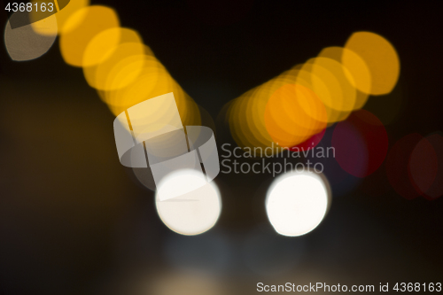 Image of Colorful bokeh on black background