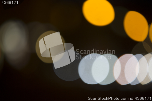 Image of Colorful bokeh on black background