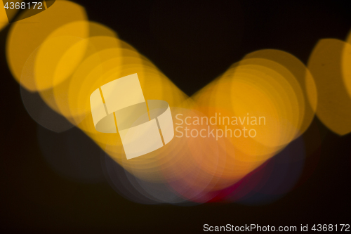 Image of Colorful bokeh on black background