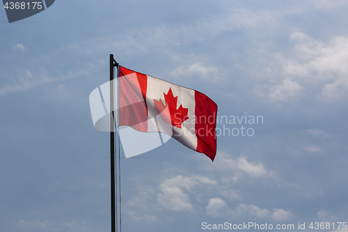 Image of National flag of Canada on a flagpole